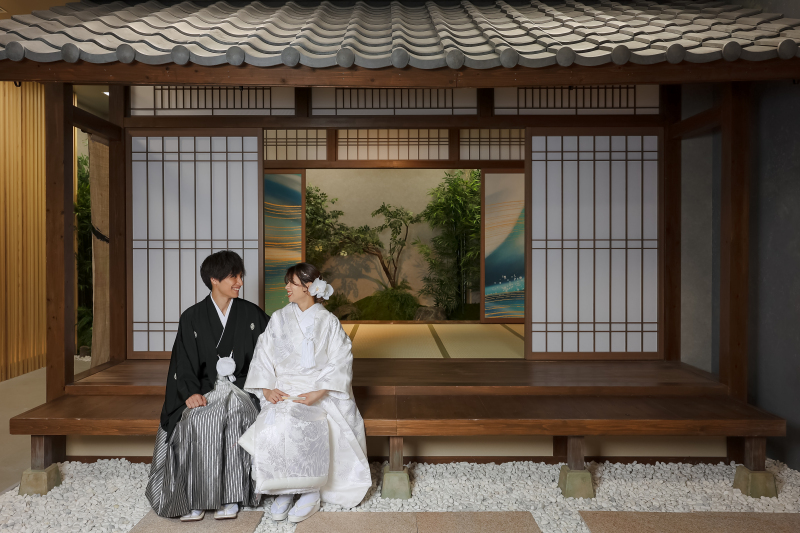 庭園で楽しくお話し♩