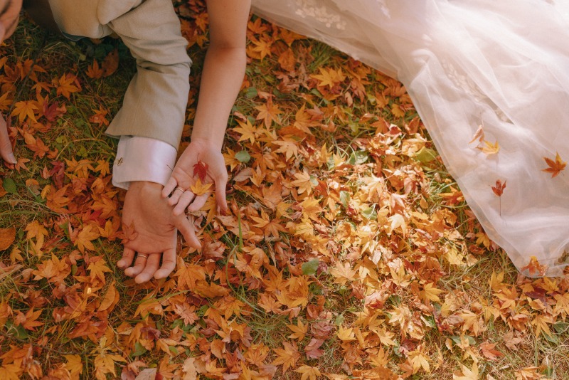 落ち葉まで可愛い