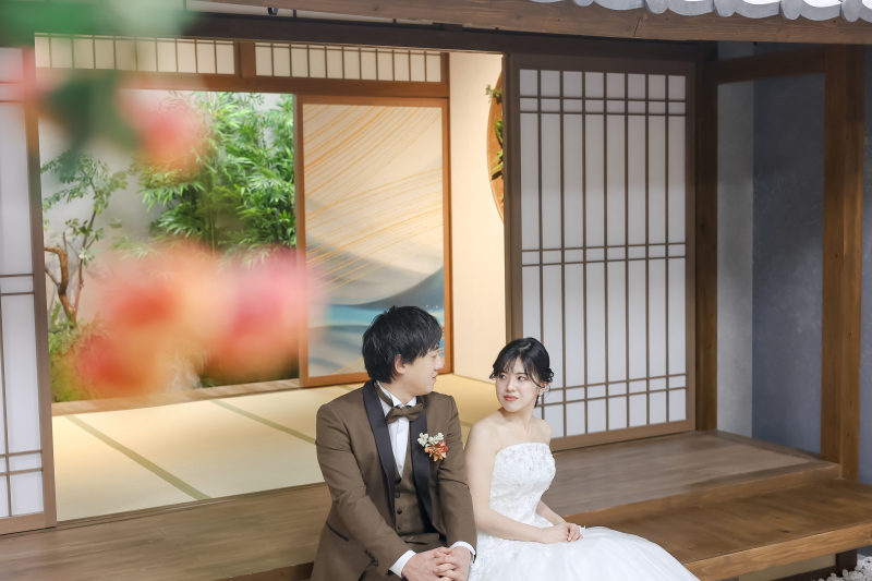 日本家屋でロマンチックな一息