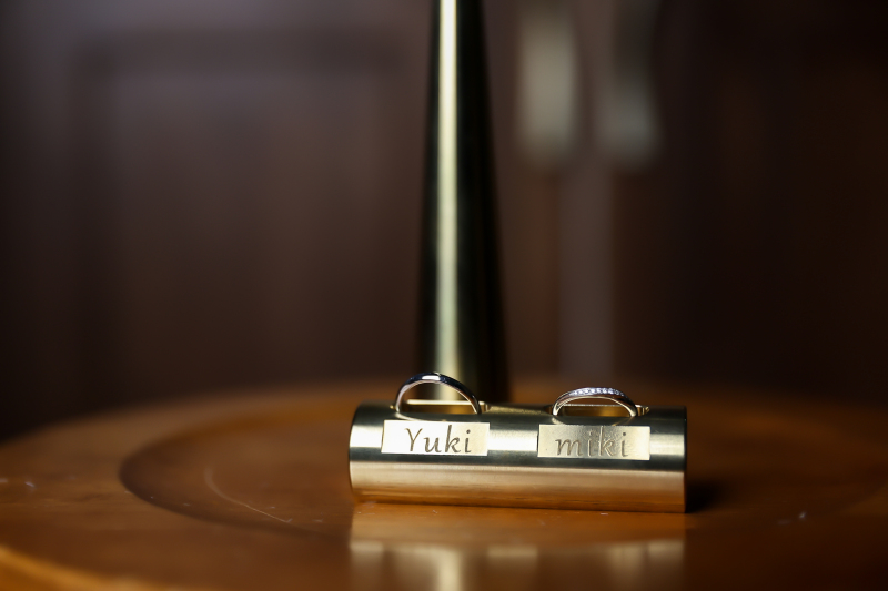 新郎さま手作りのリングコーン