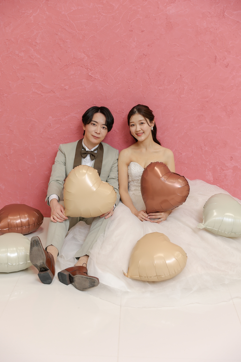 ハートに囲まれた記念日