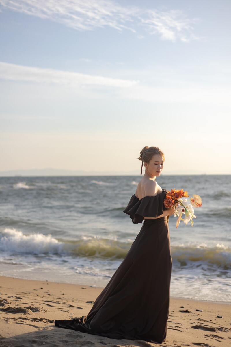 海でもぜひドレスのソロカットを