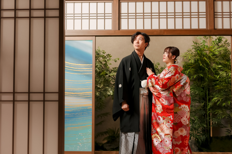 色打掛に掛け替えて・・・