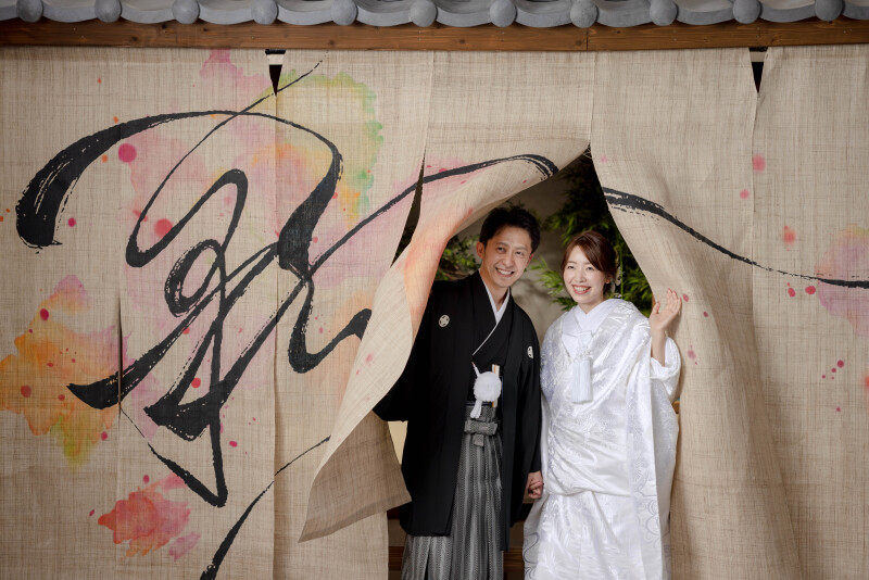 暖簾を使った一枚