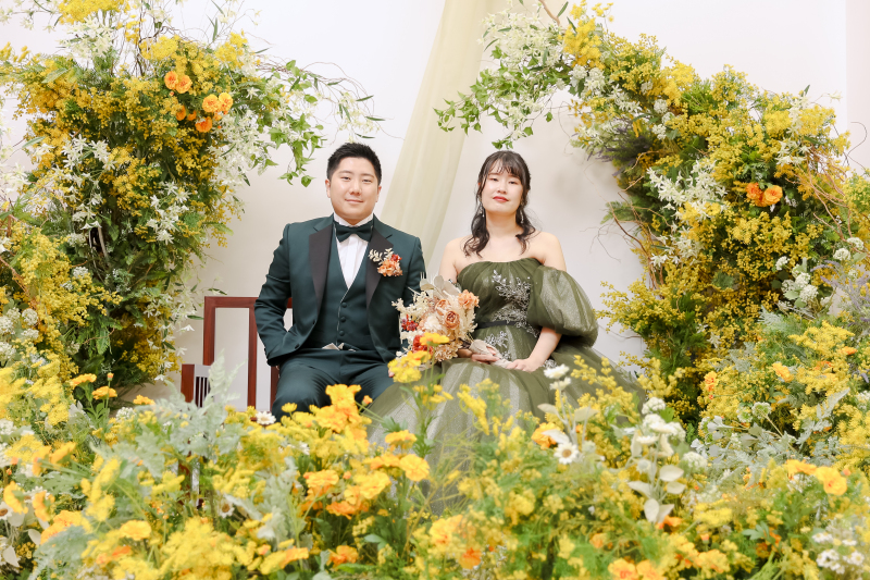 ミモザに囲まれて