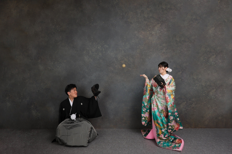 仲良くキャッチボール!