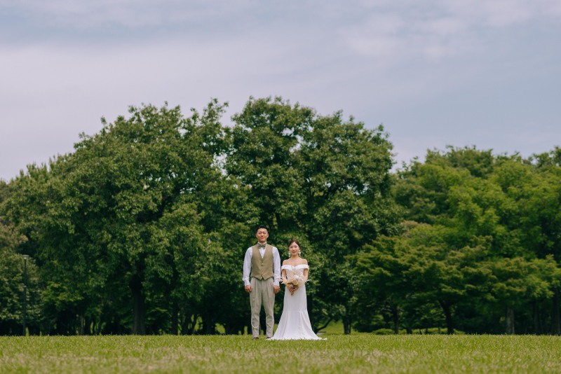 緑の中で並んでパシャリ