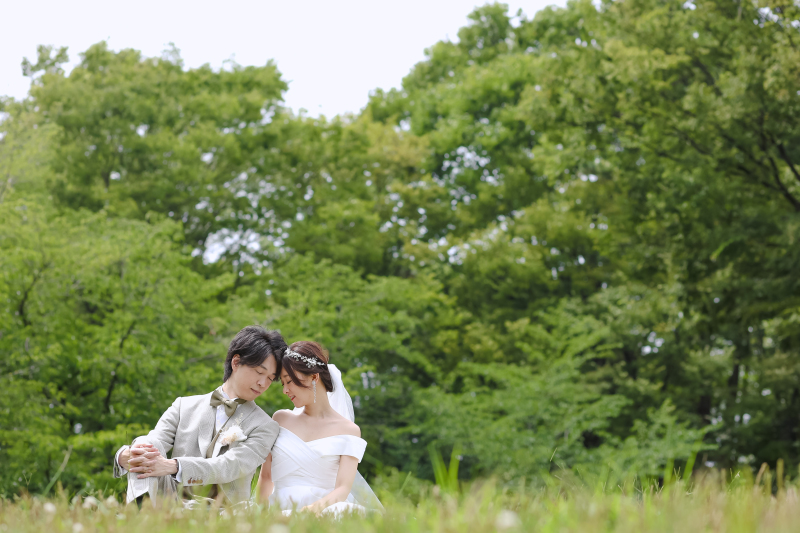 自然の中で座りショット