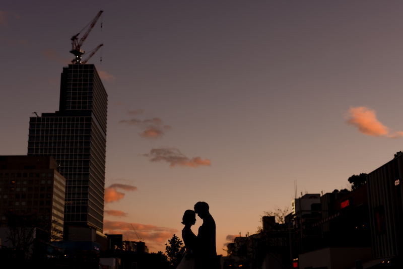 陽が沈みはじめて