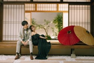 洋装で日本家屋スタジオ