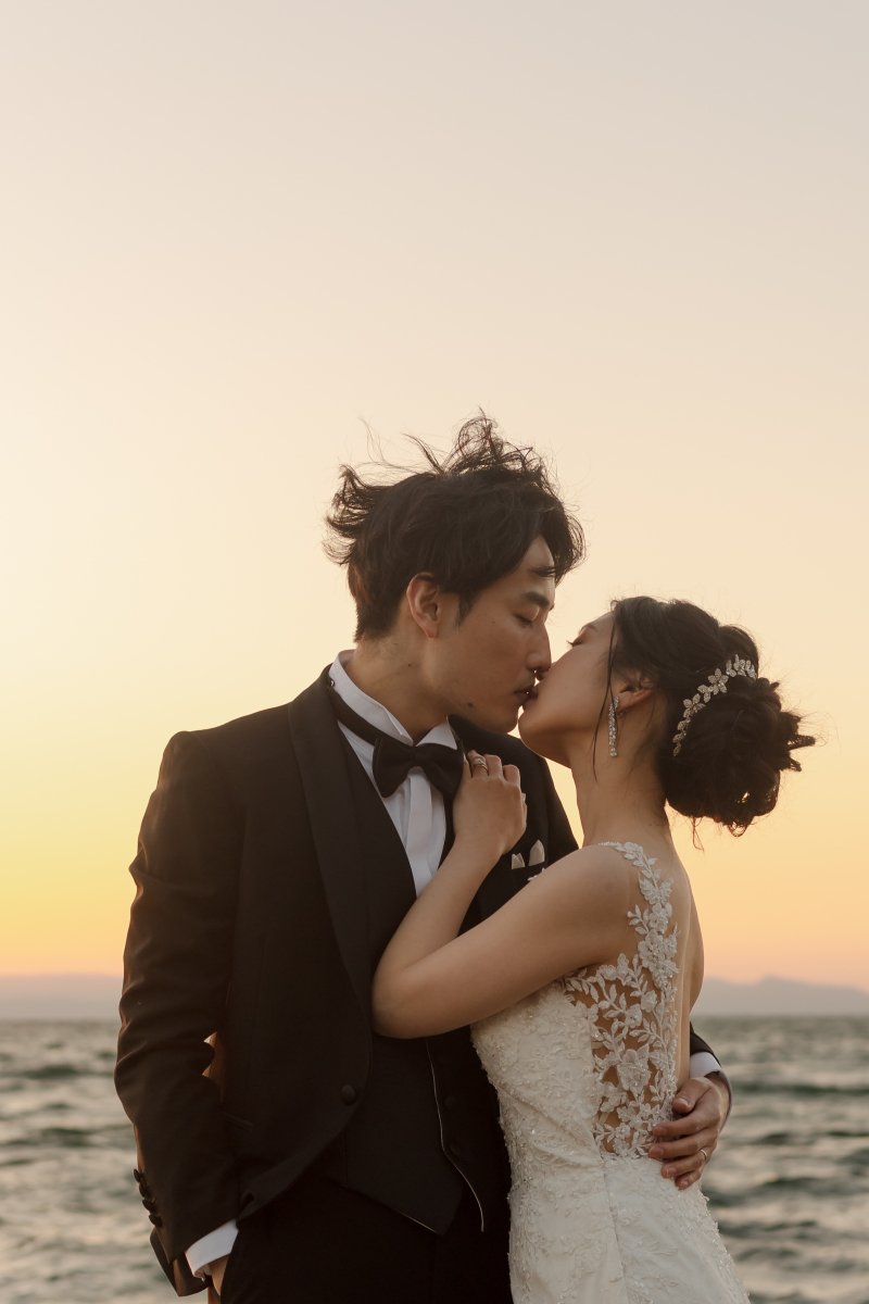 最後は熱いキスで