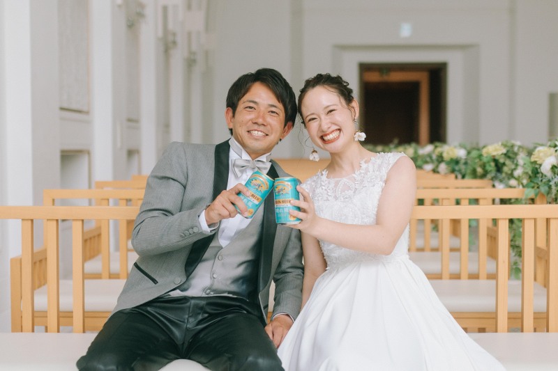 チャペルで乾杯