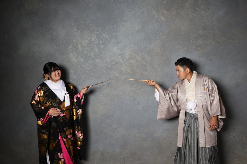 杖を持ってきていただいて、特別な撮影を!