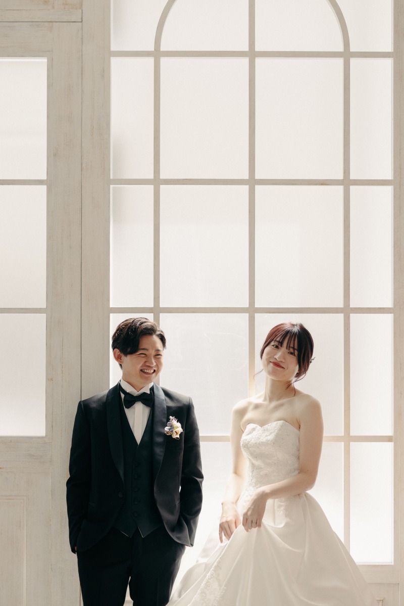 ウエディングドレスがレフ板に！？