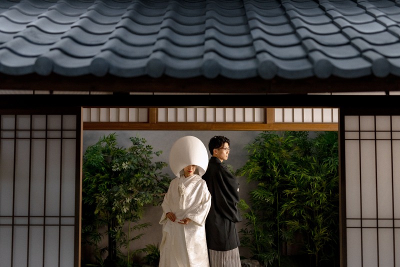 屋内茶室での撮影も人気