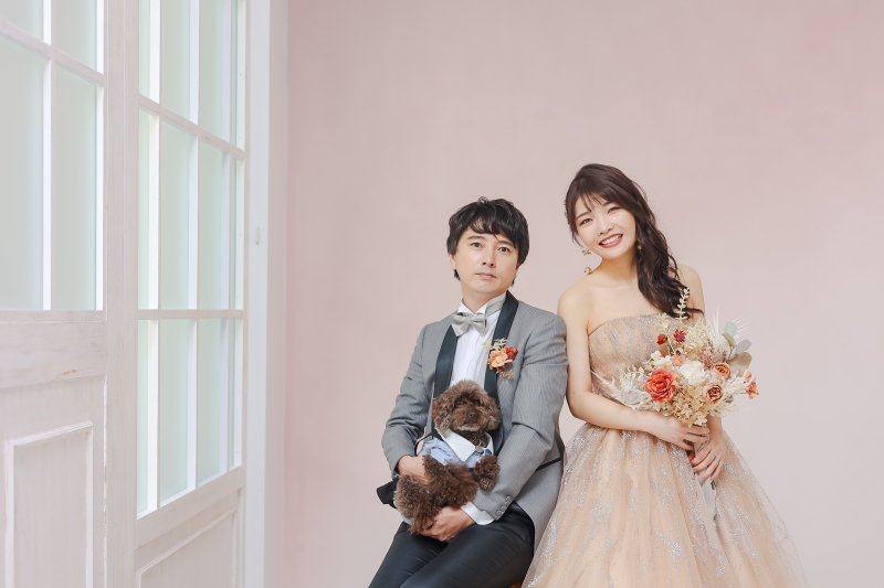 【大切なペットと一緒に♪】ペットと撮影スタジオプラン【和装でも洋装でも叶う♪】