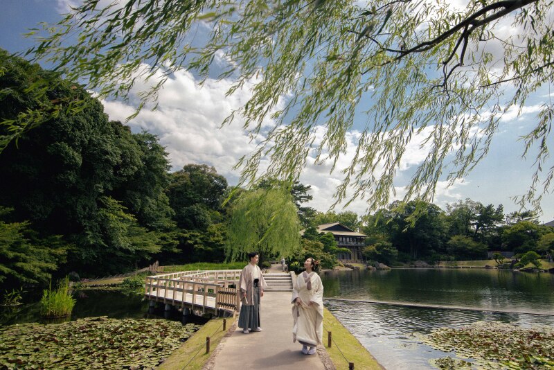 ※組数限定!【徳川園和装ロケーションプラン】人気の徳川園でのロケーションフォト◆全カットデータ《和装14着無料付き》