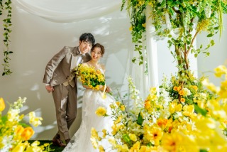 ※衣裳２着目無料＆15,000円OFF【2026年2月大人気ミモザブースがリニューアル！】チャペルフォトプラン◆撮影全データ付