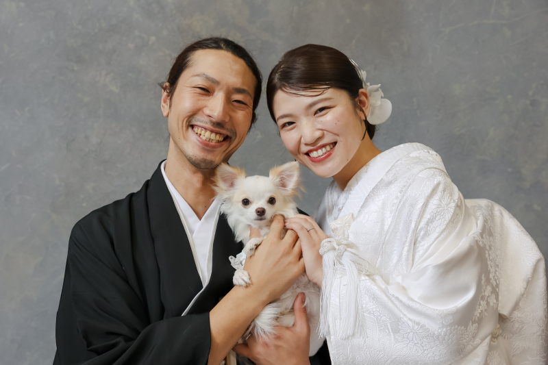 【大切なペットと一緒に♪】ペットと撮影スタジオプラン【和装でも洋装でも叶う♪】