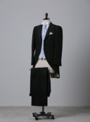 ブラック燕尾　水色ベスト