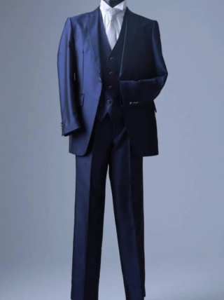 TX　ダークネイビーストライプ　シルバータイ