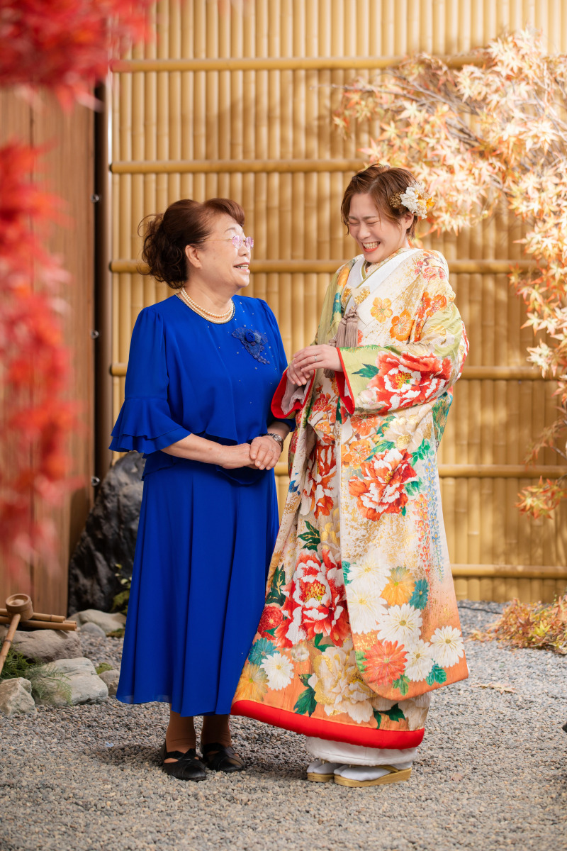 おばあちゃんとの撮影も