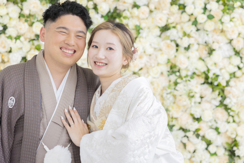 壁一面がお花の背景を使って