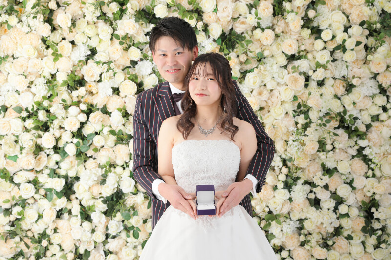 指輪のケースを使って