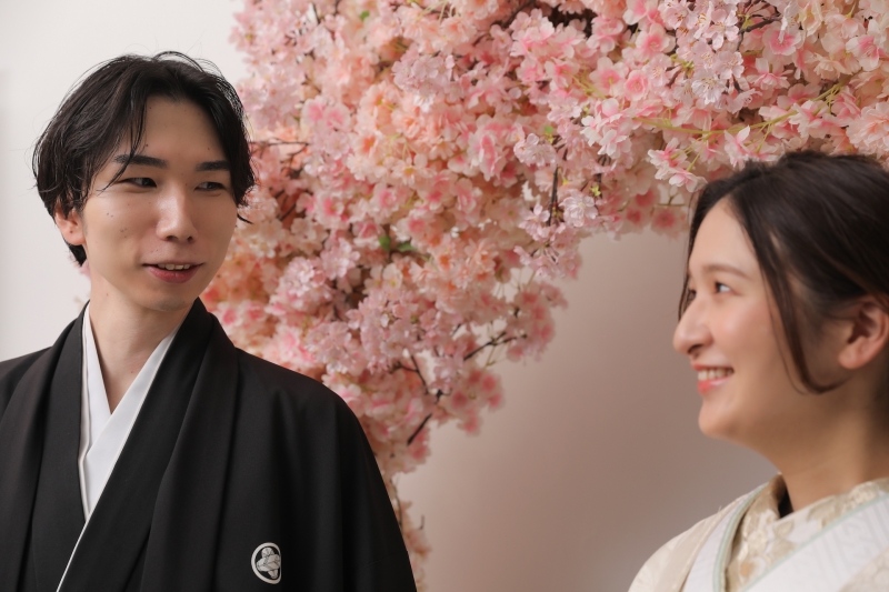 ご新婦様のお顔を見て