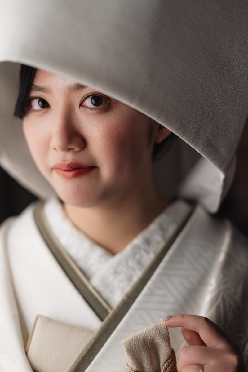 綿帽子がとてもお似合い