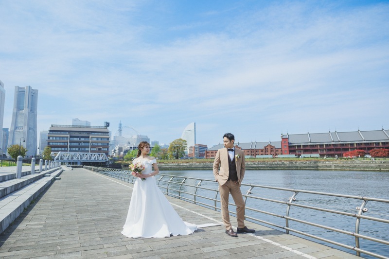 赤レンガを望むベイサイド