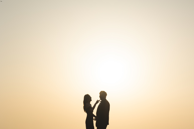 オレンジの夕日