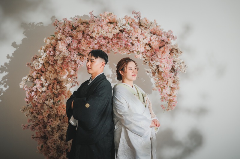 和装・背中合わせ・桜