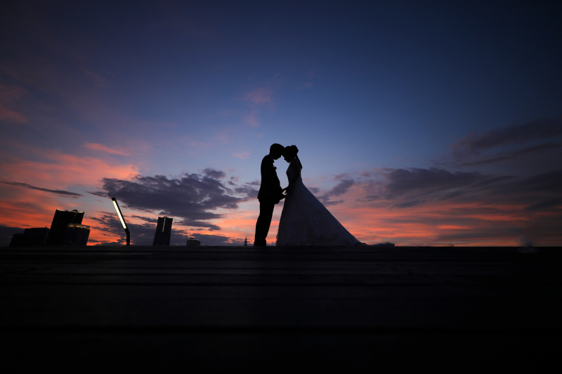 空の色が綺麗に!