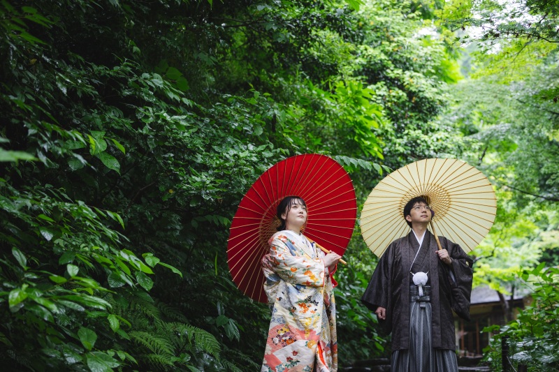 梅雨の日の三溪園
