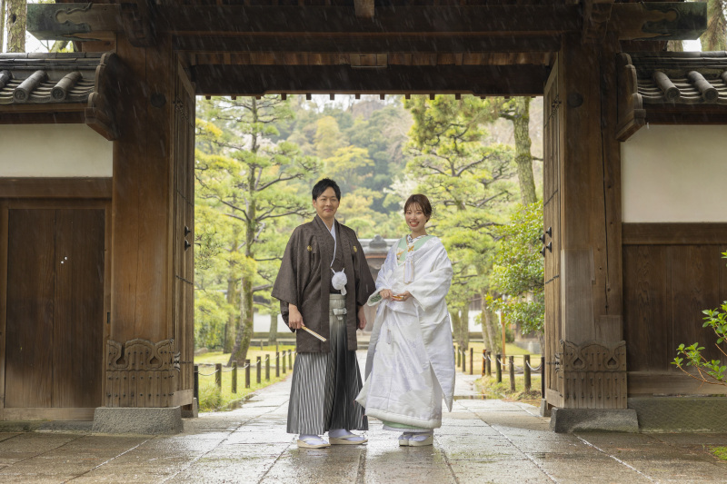 雨の日の三溪園