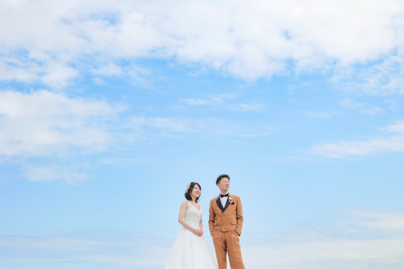 青空を活かした撮影！