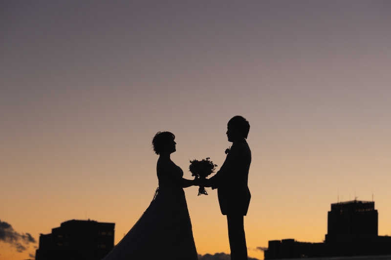 夕刻のシルエット