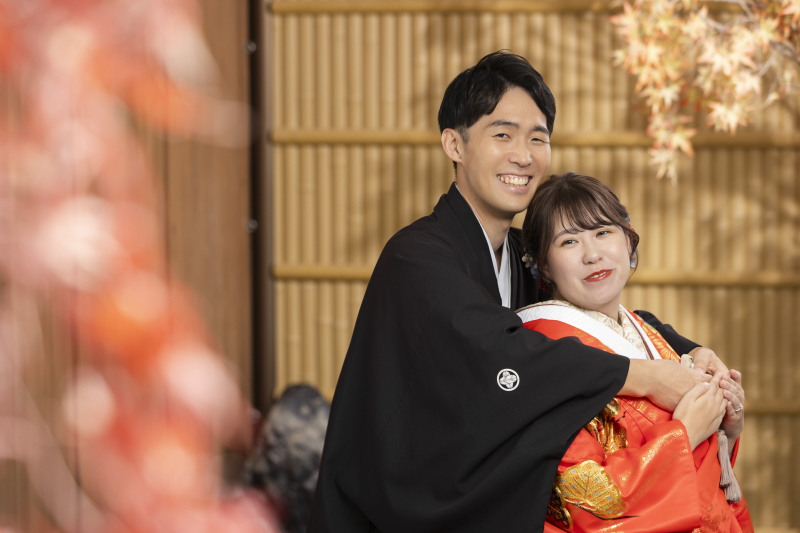 お二人でくっついていただいて