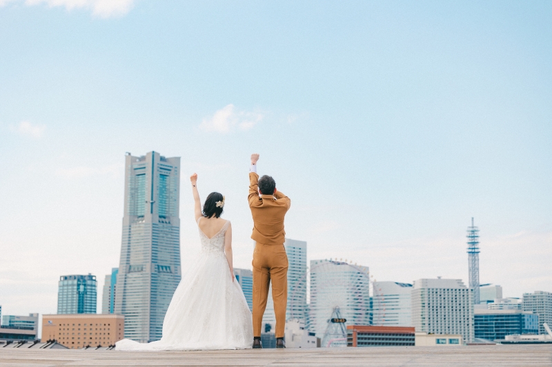 最後はあのポーズで