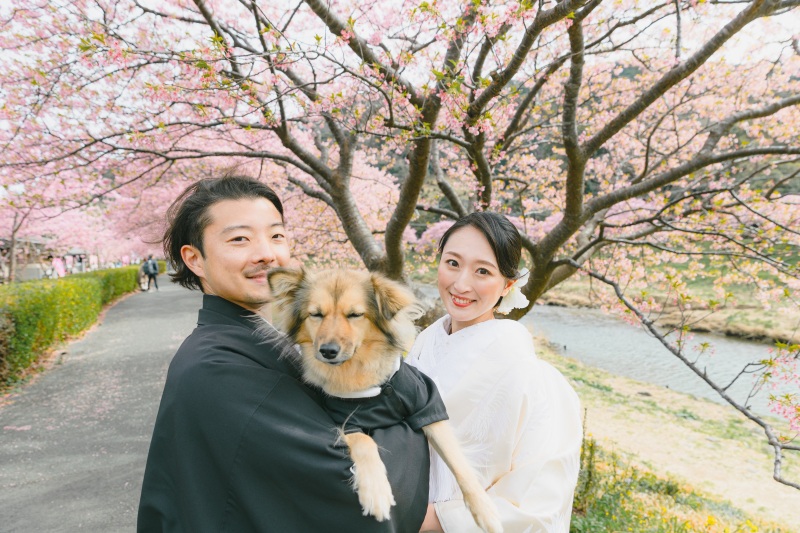 愛犬と一緒に前撮り