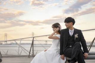 みなとみらい店の屋内庭園スタジオと大桟橋で