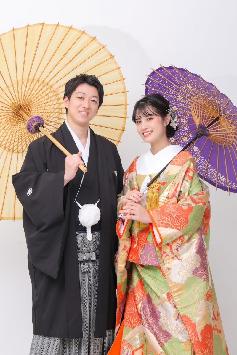 和傘を使って!!