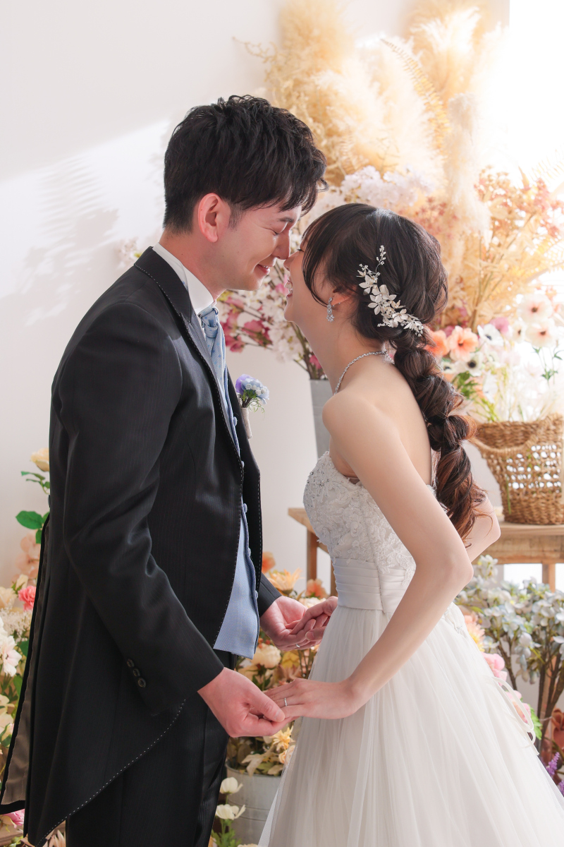 親密な距離感のクローズアップ