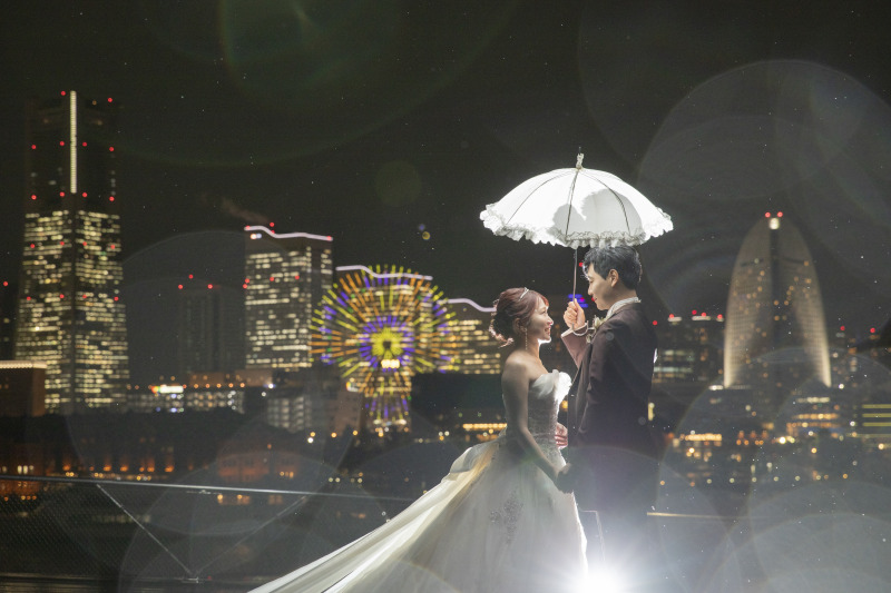 雨の日でも素敵に!大桟橋でおしゃれフォト