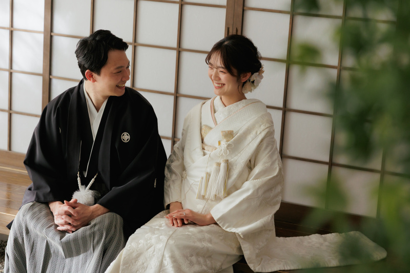 屋内庭園スタジオで爽やかに