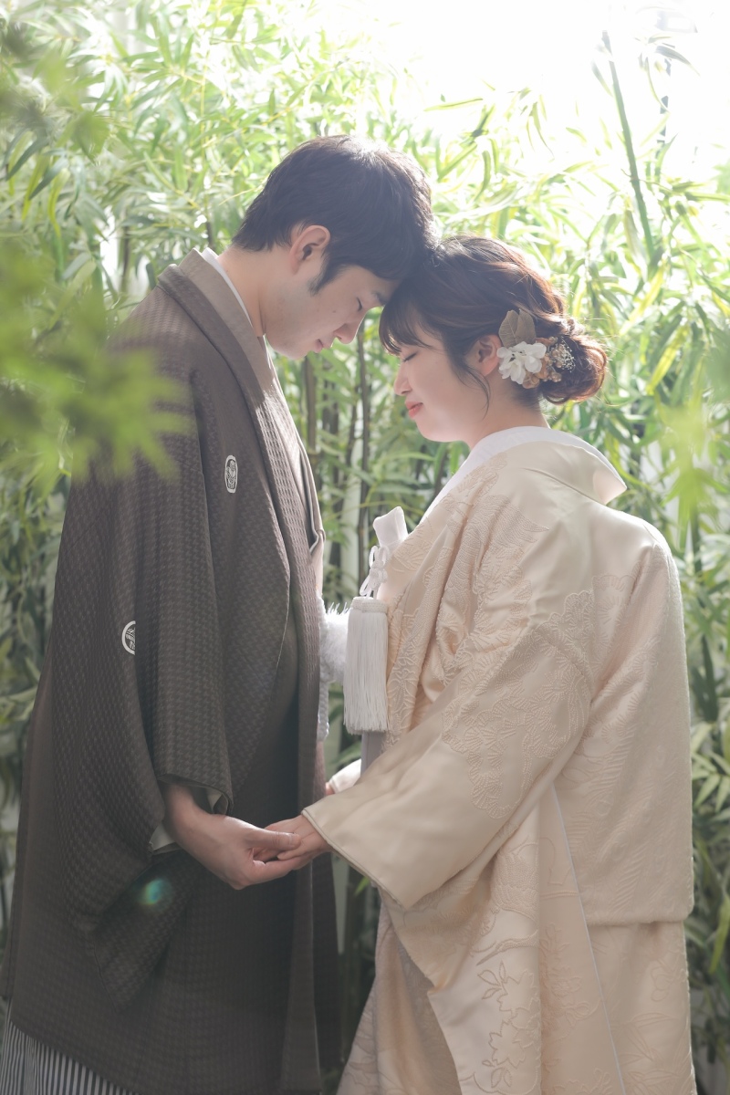 おでこをくっつけて