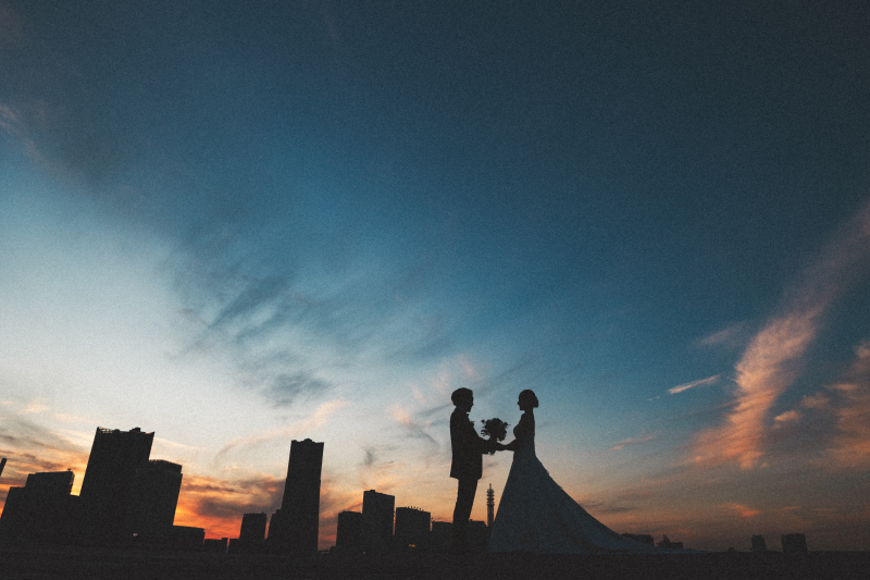 陽が沈み始めた時間に