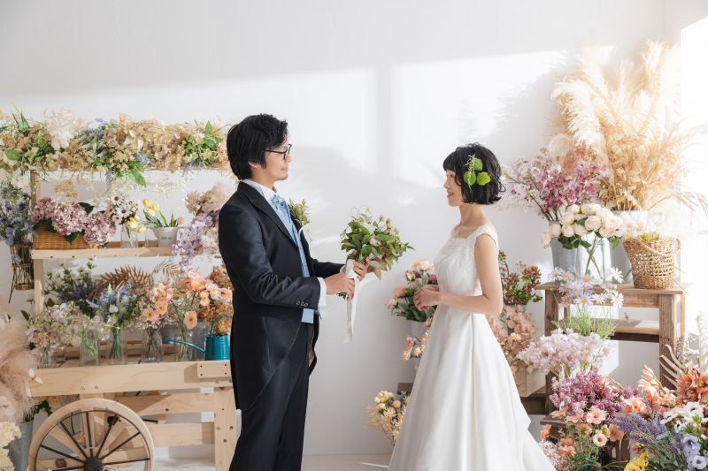 白壁以外にも背景をご用意しております