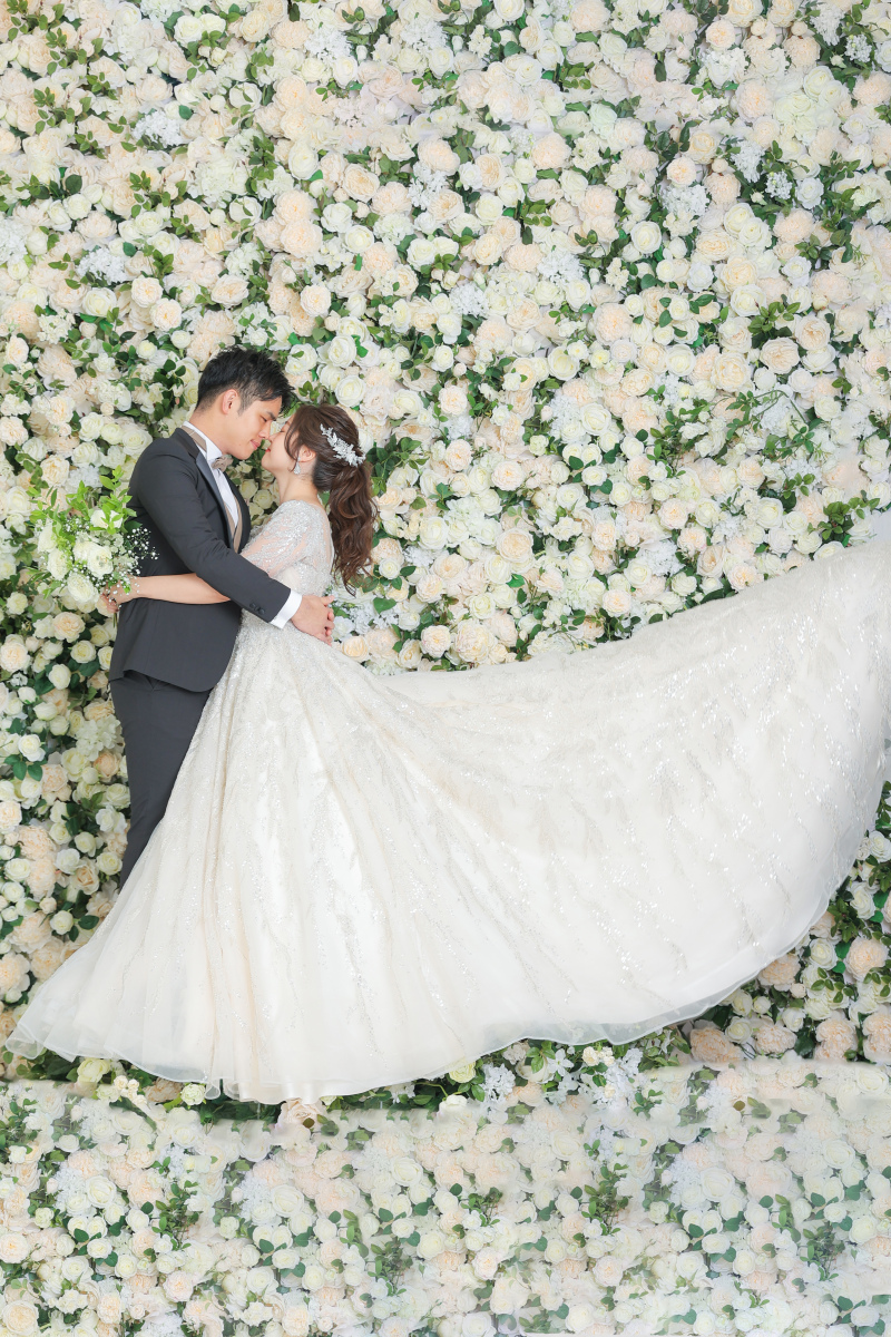 ロマンチックなバラ壁